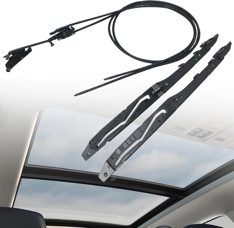 FEIMAOTUI Sunroof Glass Cables FL3Z16502C22 Track Assembly Repair Kit FL3Z-1651071-A FL3Z-1651071-B for Ford F150 2015-2020,for Ford F250/F350/F450 2017-2019,for Ford Expedition,for Lincoln Navigator 2018-2020 - Image 1